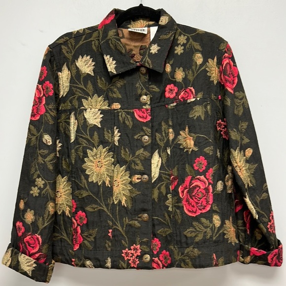 Chico’s Vintage Floral Jacket - Picture 1 of 4